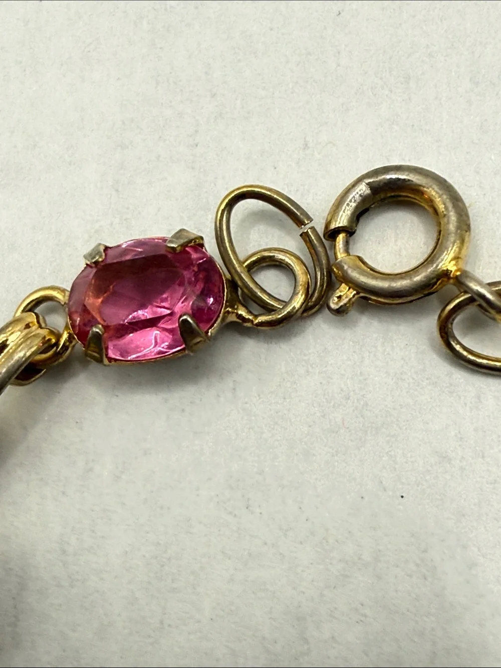 Vintage link Multicolor Crystal Link Bracelet catamore style very pretty